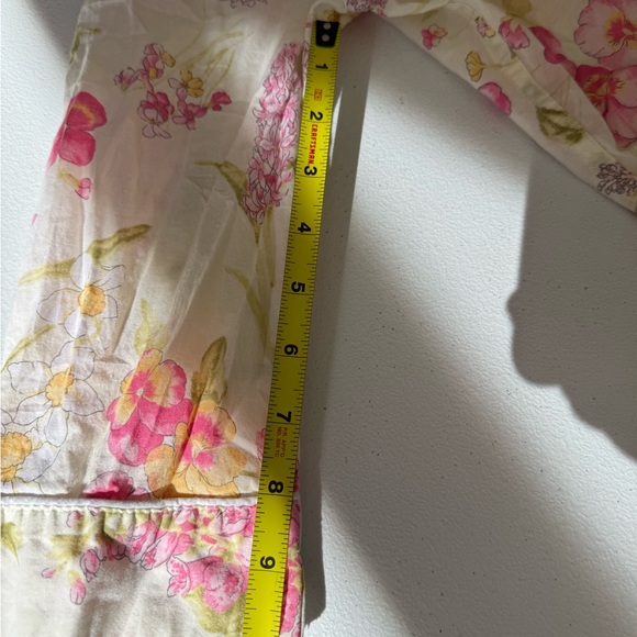 Lauren Ralph Lauren Women’s Pajama Top 3/4 sleeve Floral Cotton Medium shirt - Picture 7 of 8